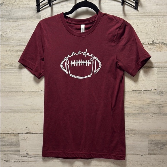 Tops - Maroon Gameday Football Graphic T-Shirt